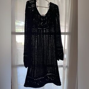 Black knit cover-up
